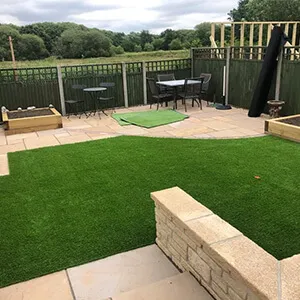 stepped patio