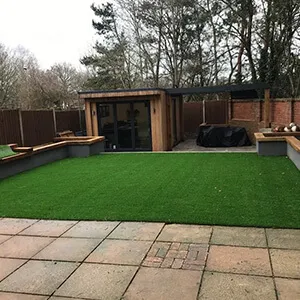 brown long patio